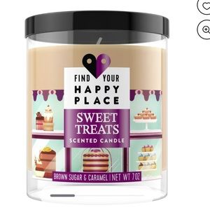 NWT Find Your Happy Place Scented Jar Candle Sweet Treats 7 oz